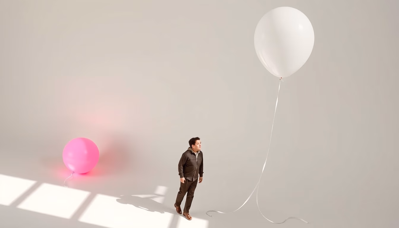 jeff koons balloon in editorial style