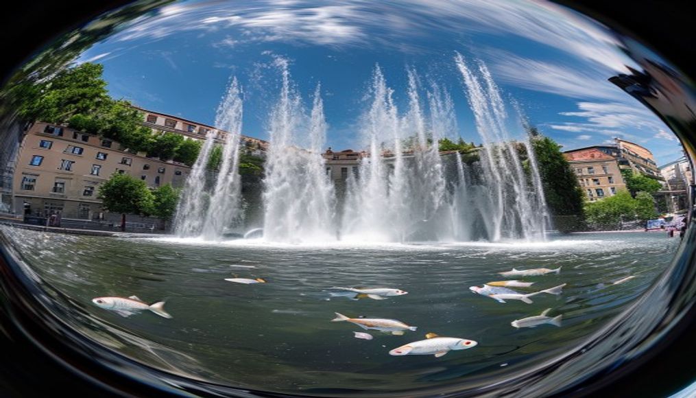 jet d'eau geneva in editorial style