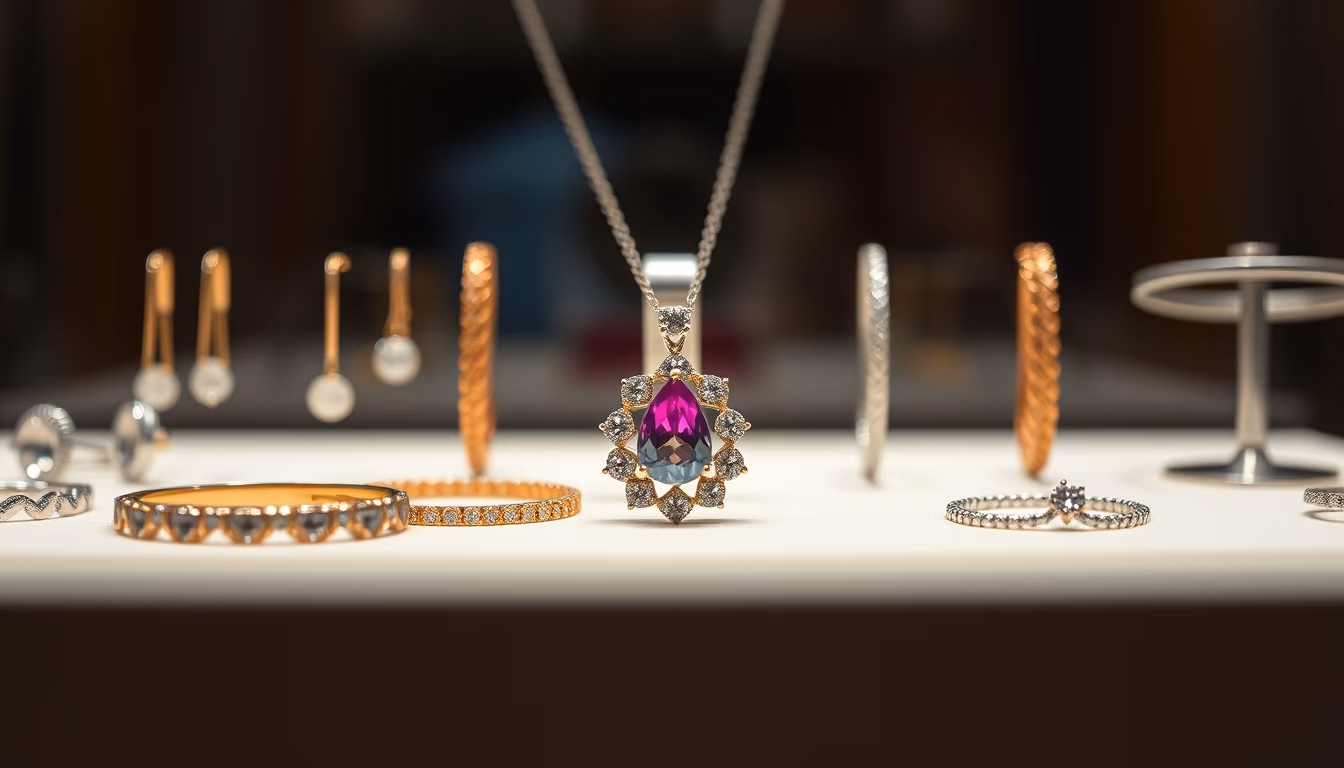 jewelry display minimalist in editorial style