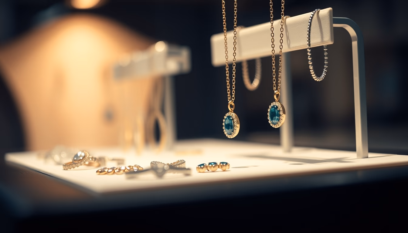 jewelry display minimalist in editorial style