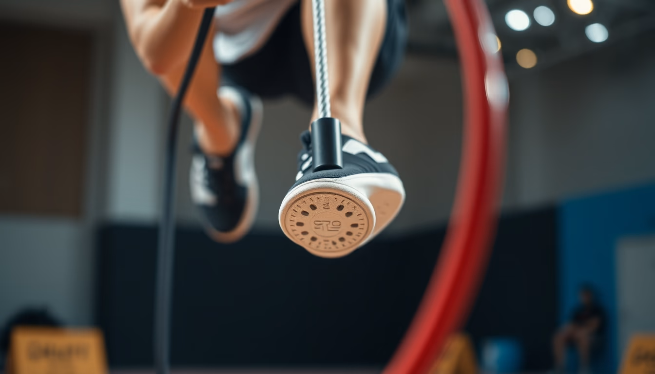 jump rope competition in editorial style