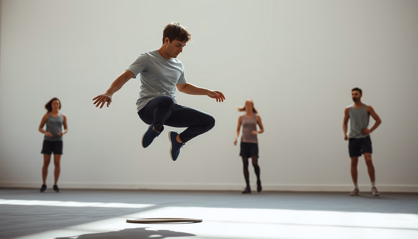 jump rope competition in editorial style