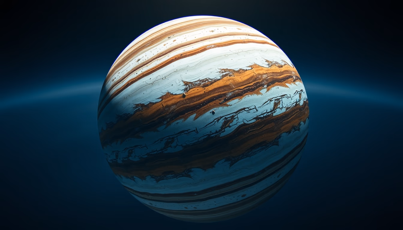 juno jupiter polar in editorial style