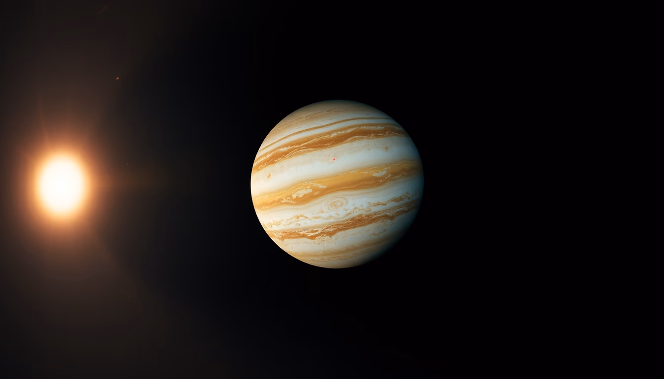 jupiter great red spot in editorial style
