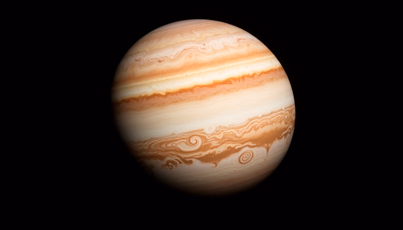 jupiter great red spot in editorial style