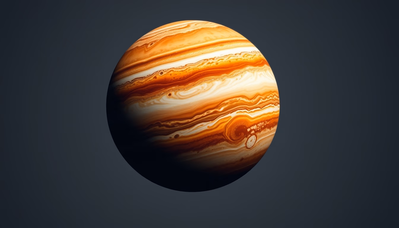 jupiter great red spot in editorial style