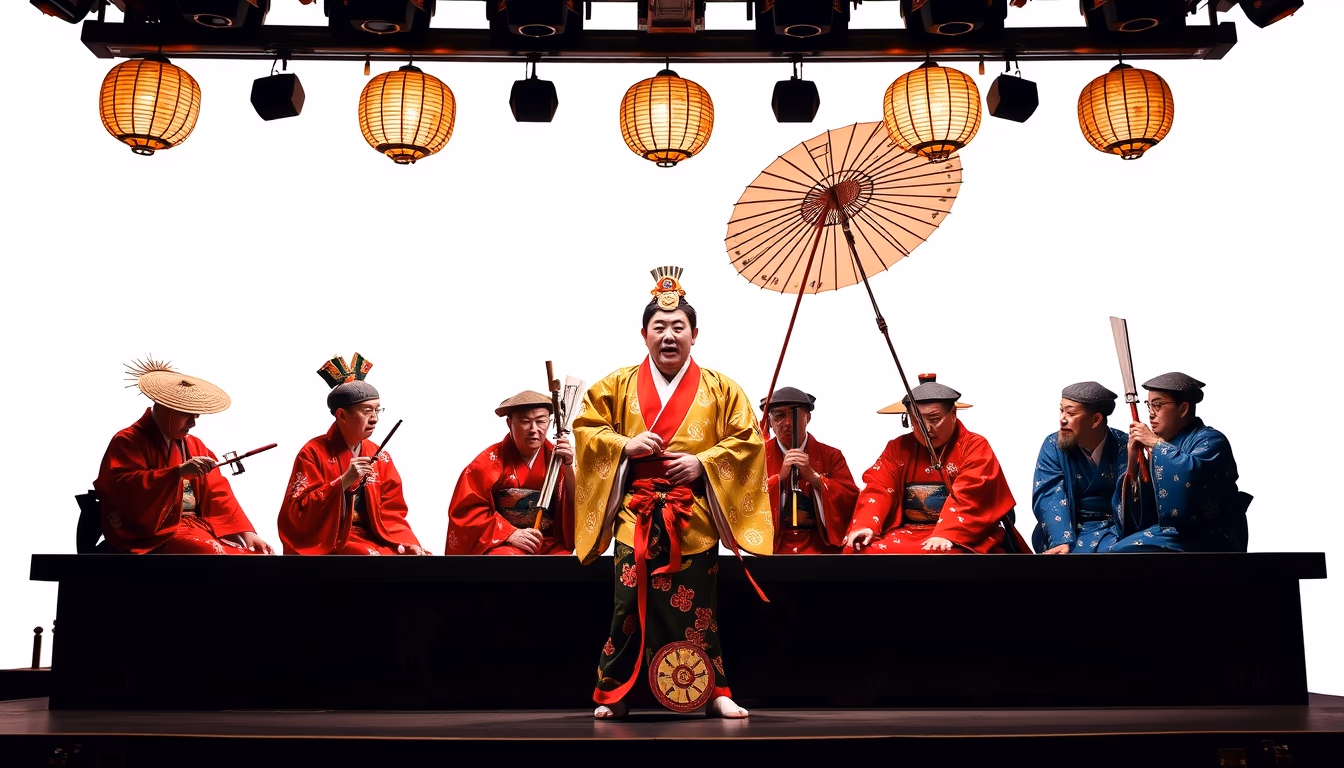 kabuki stage japanese in editorial style