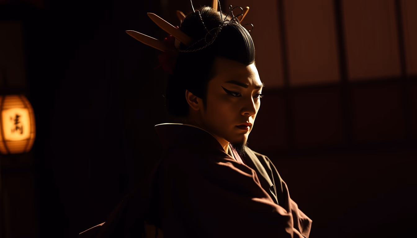 kabuki stage japanese in editorial style