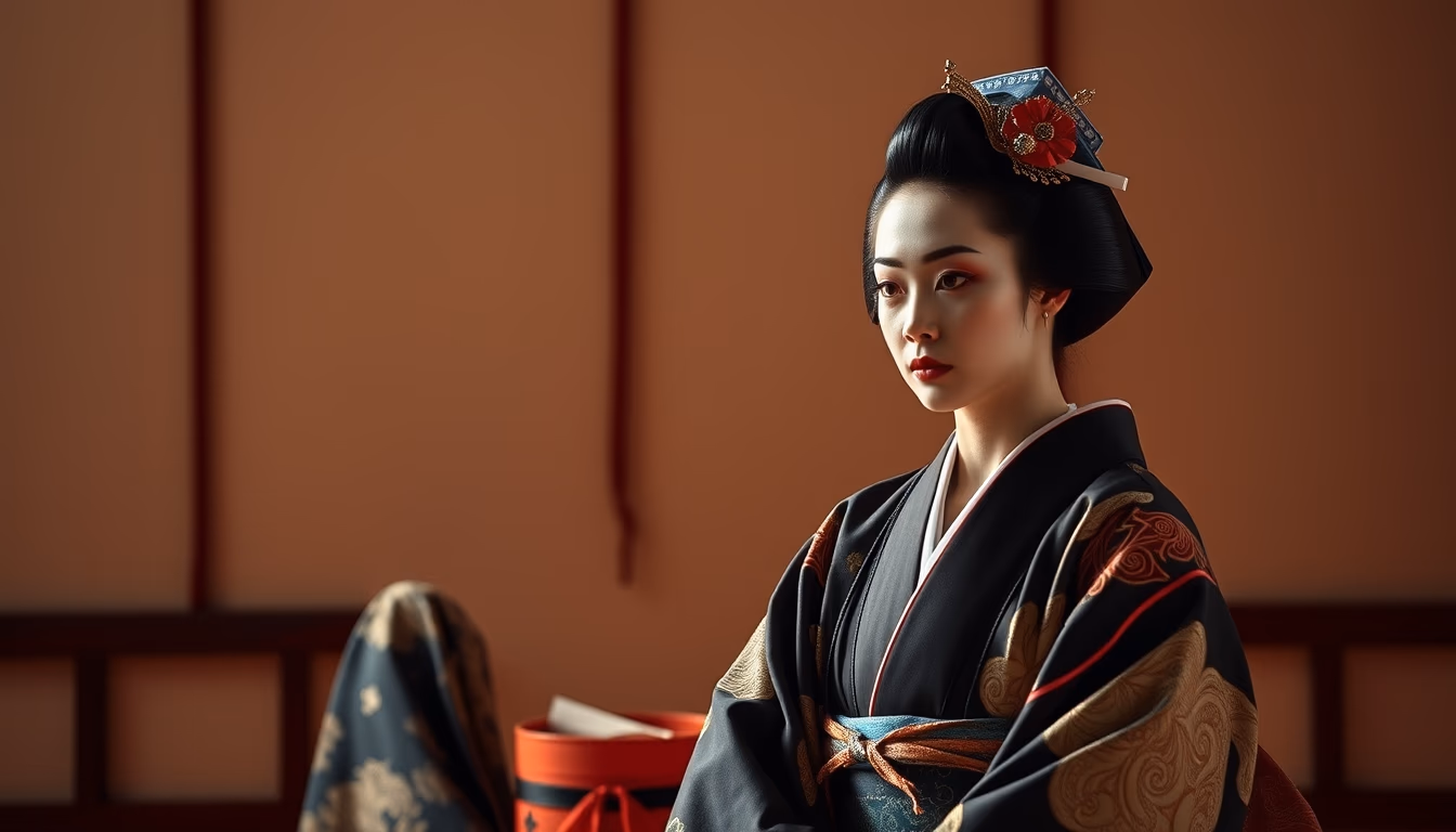 kabuki stage japanese in editorial style