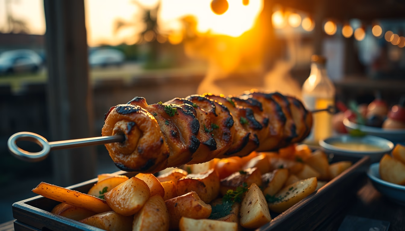 kebab grilled mediterranean in editorial style