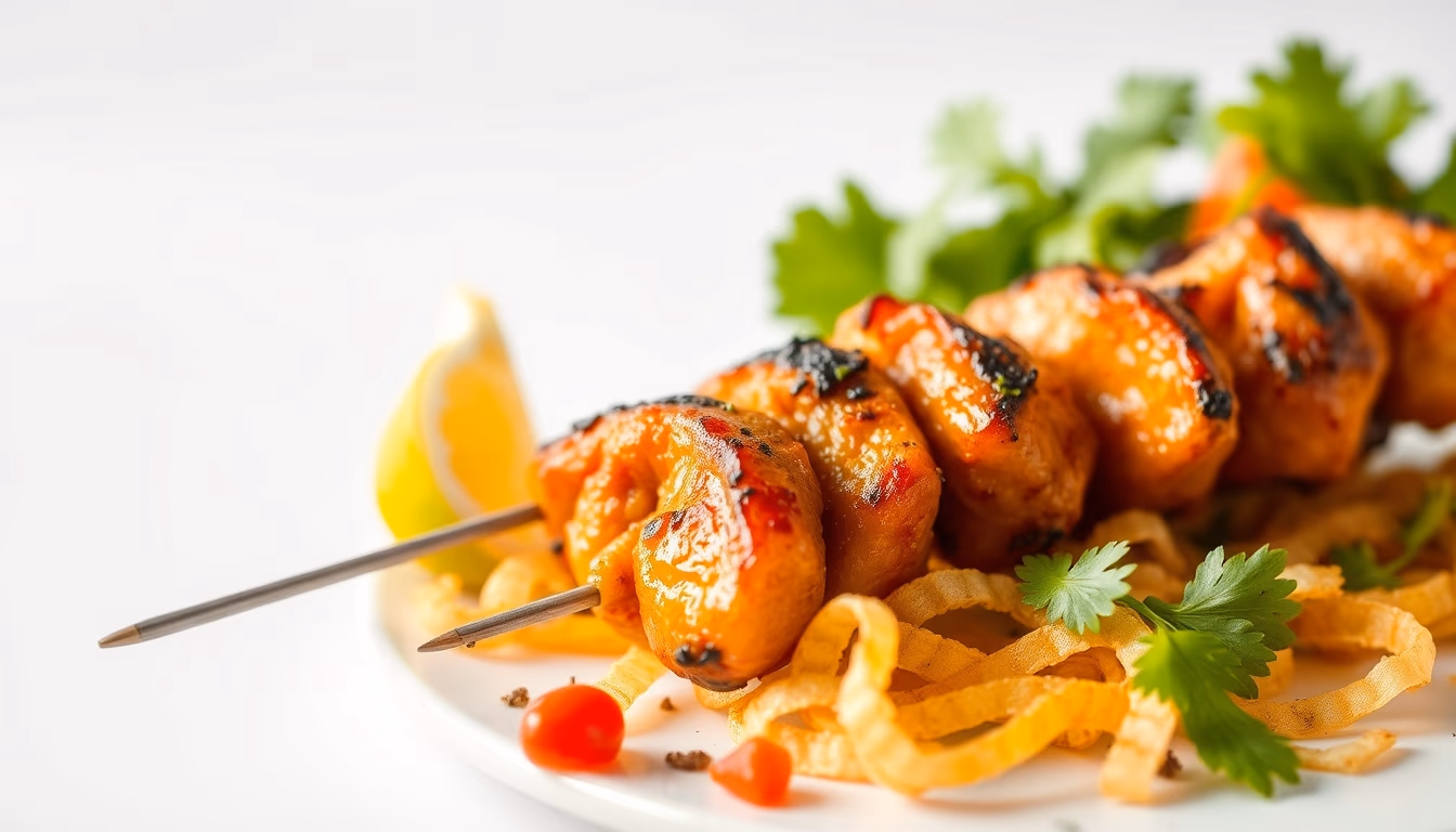 kebab grilled mediterranean in editorial style