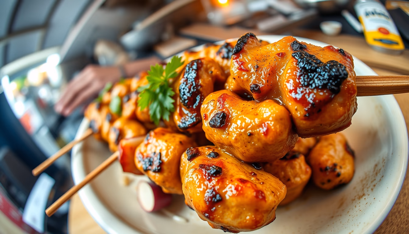 kebab grilled mediterranean in editorial style