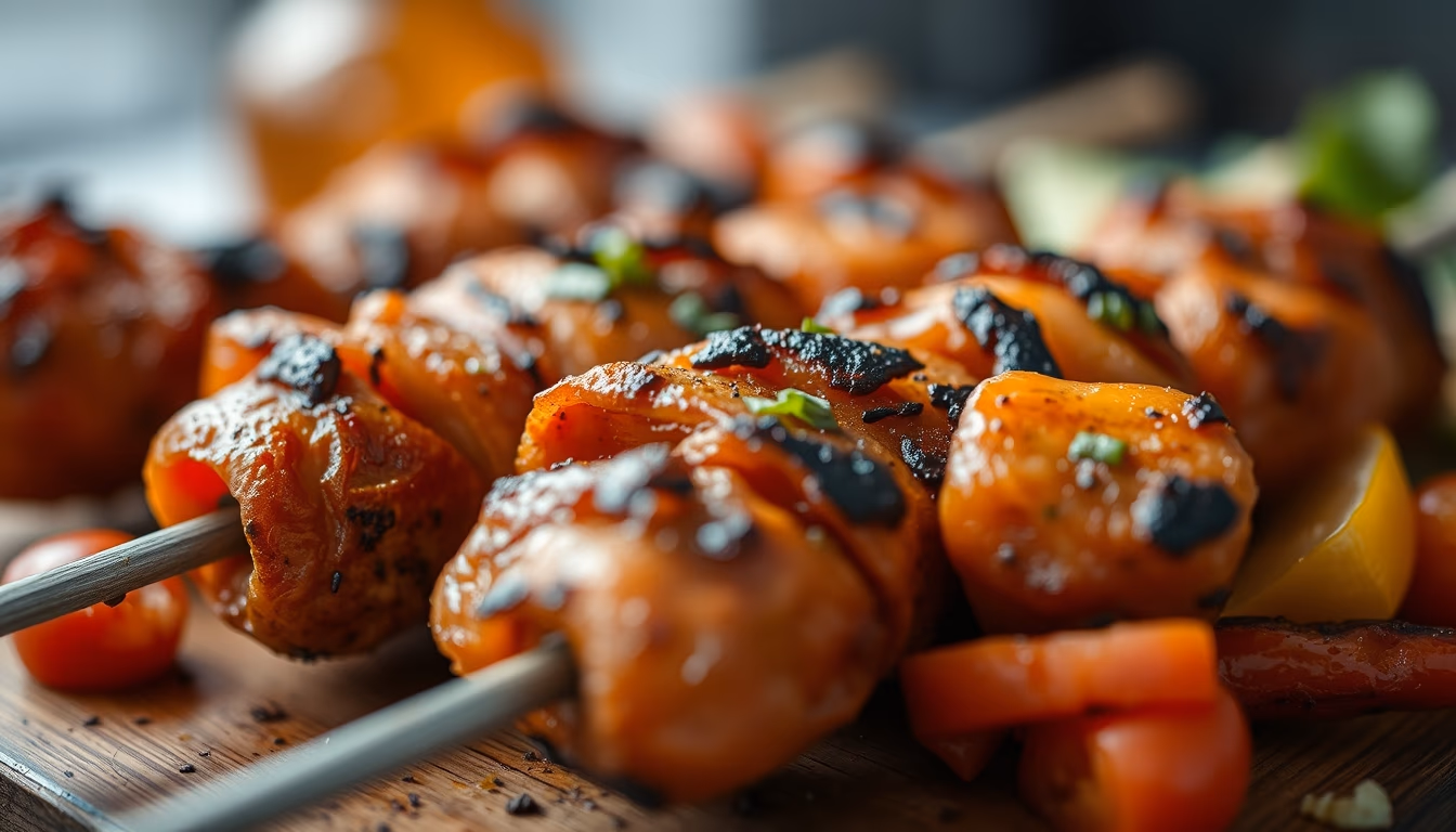 kebab grilled mediterranean in editorial style