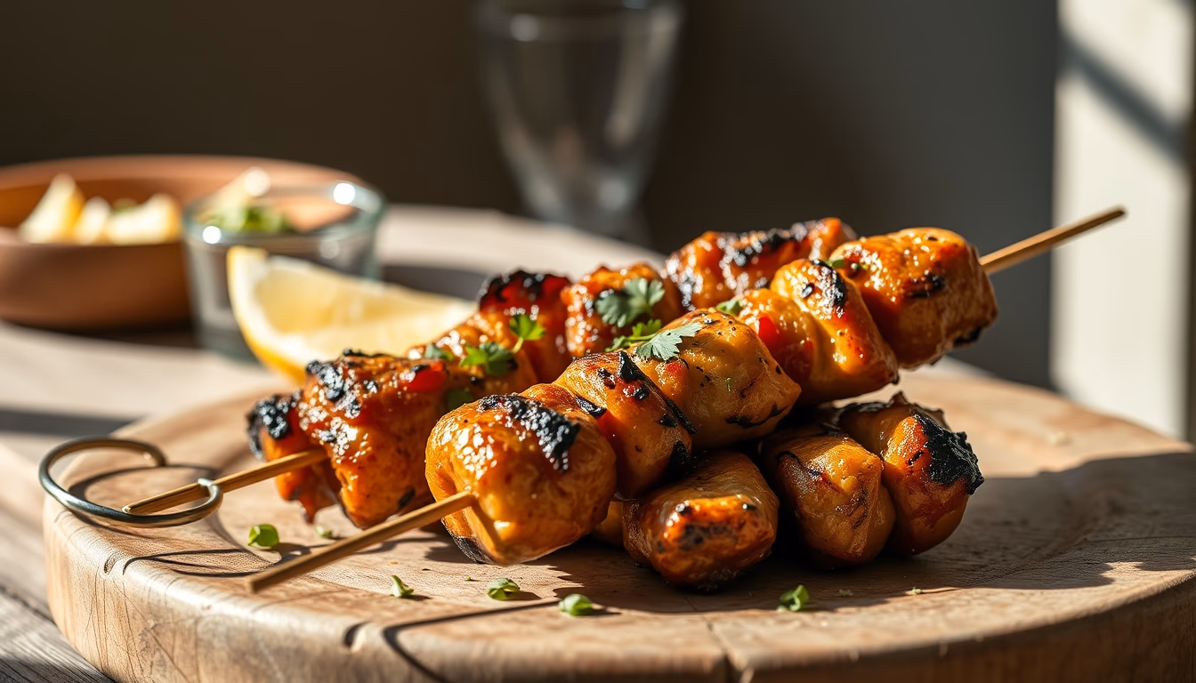 kebab grilled mediterranean in editorial style