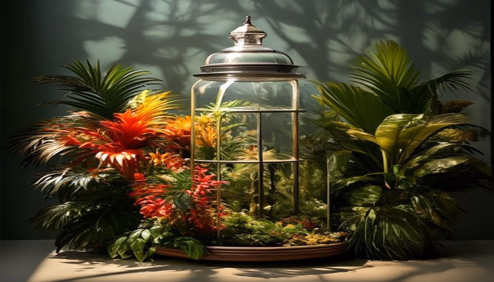 kew gardens london palmhouse in editorial style