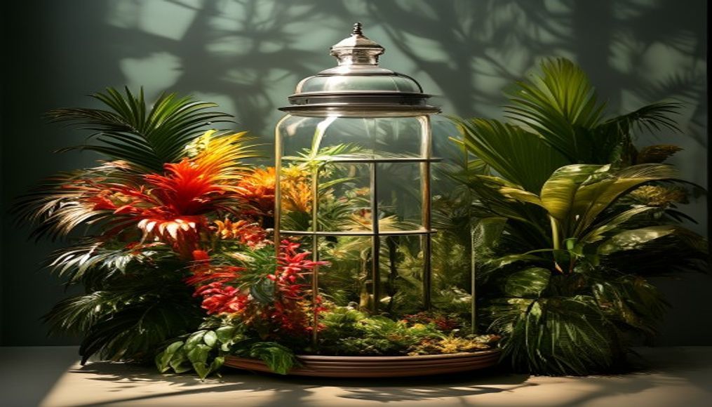 kew gardens london palmhouse in editorial style