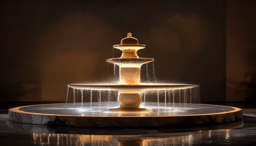 king fahd fountain in editorial style
