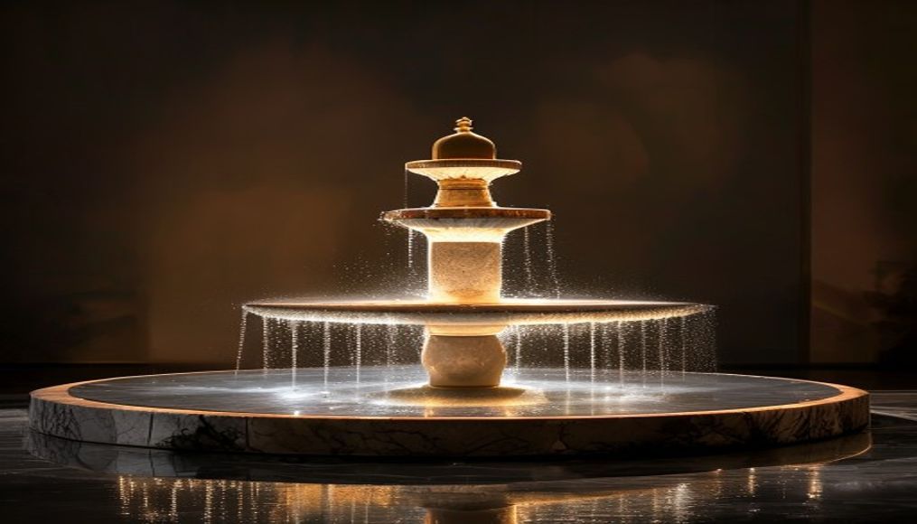 king fahd fountain in editorial style