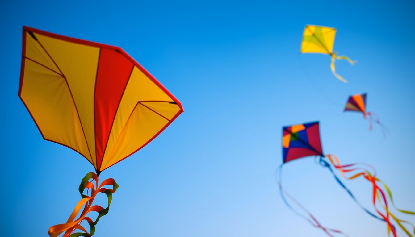 kite festival sky colorful in editorial style