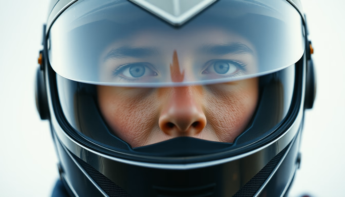 knight visor closeup in editorial style