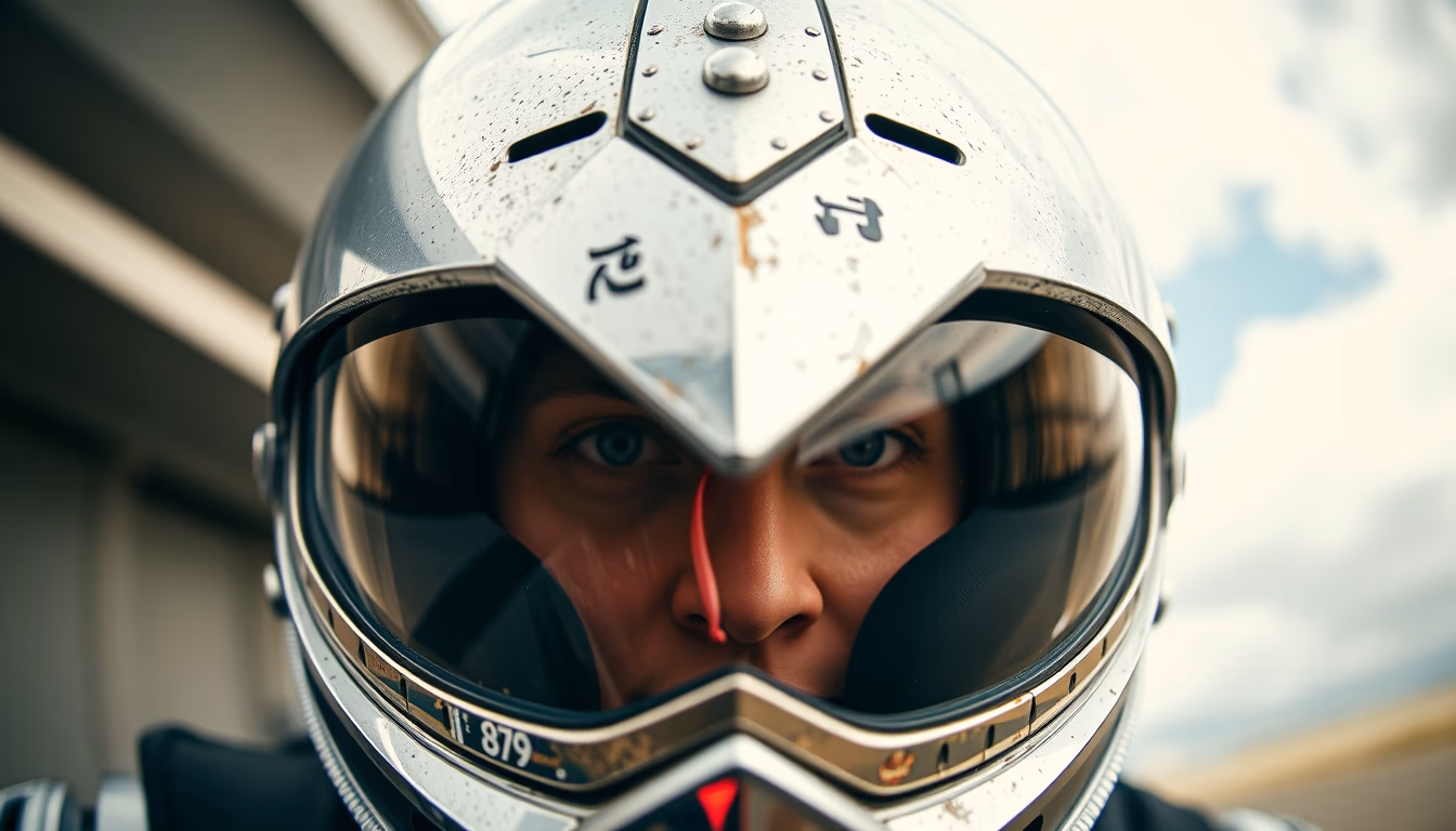 knight visor closeup in editorial style