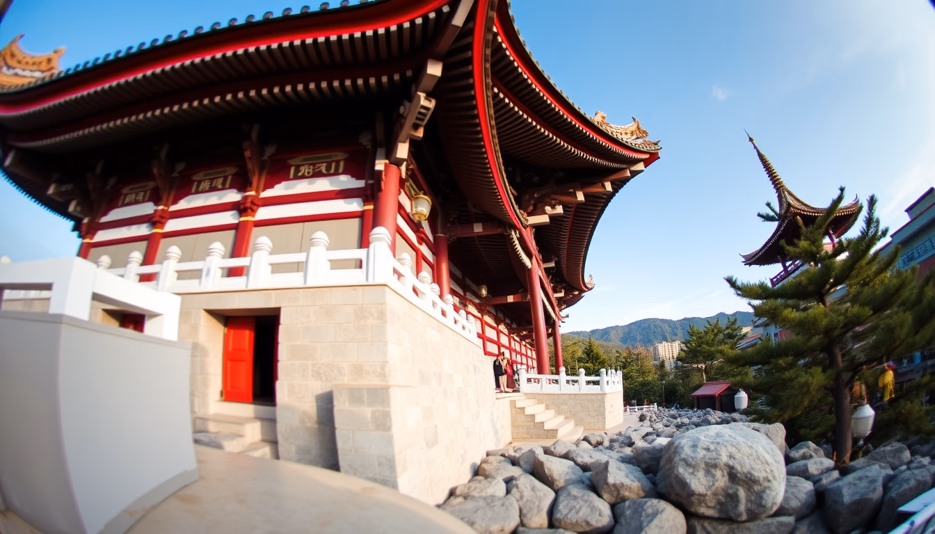 koan mountain temple in editorial style