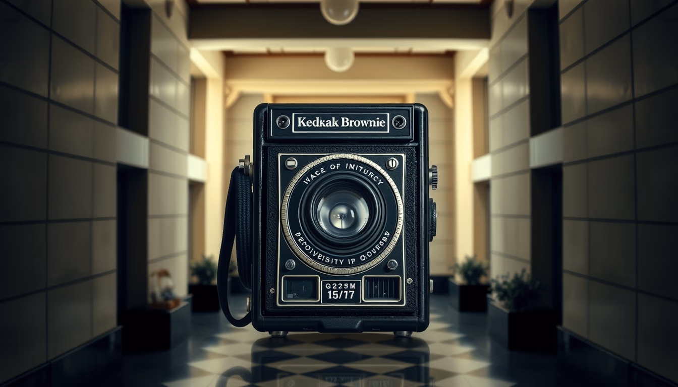 kodak brownie box camera in editorial style
