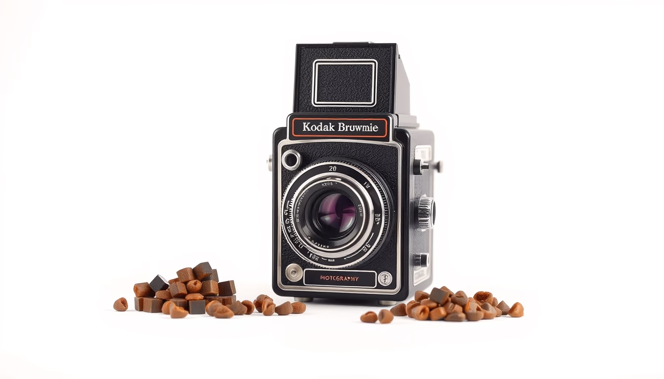 kodak brownie box camera in editorial style