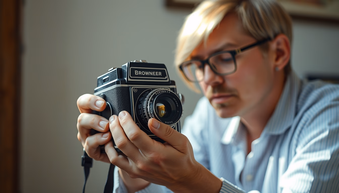 kodak brownie box camera in editorial style