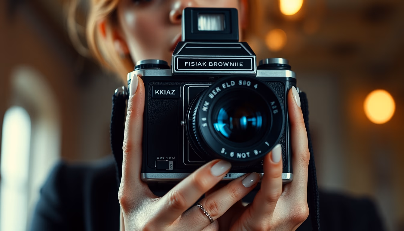 kodak brownie box camera in editorial style