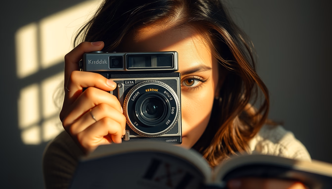 kodak brownie box camera in editorial style