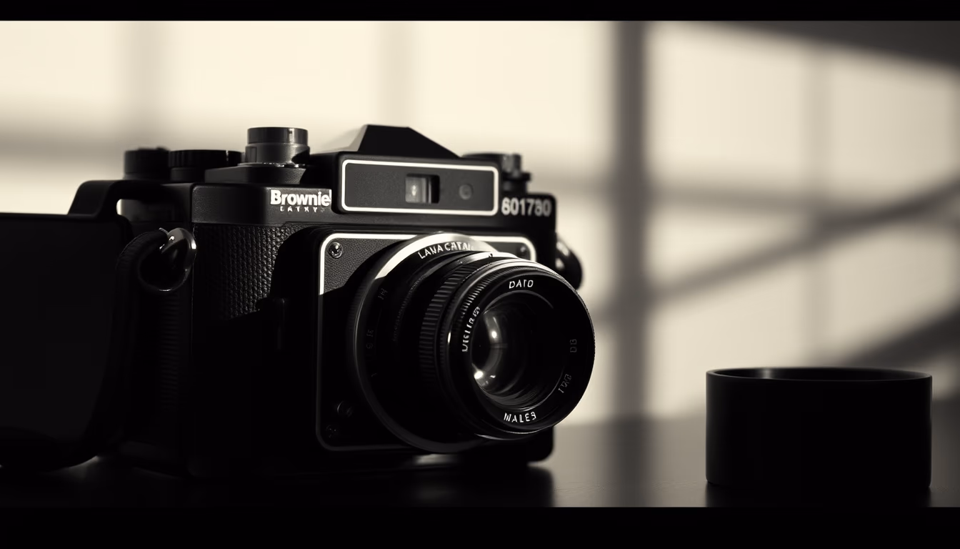 kodak brownie box camera in editorial style