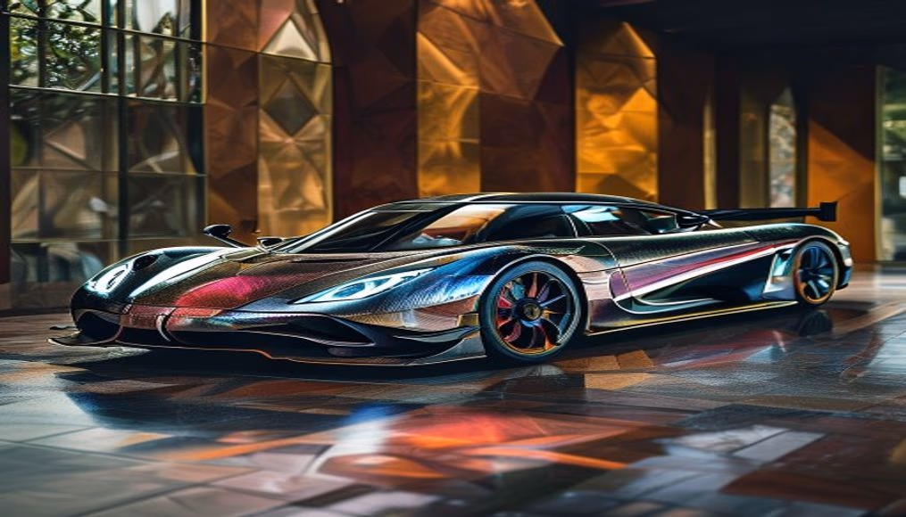 koenigsegg gemera hybrid in luxury editorial photography