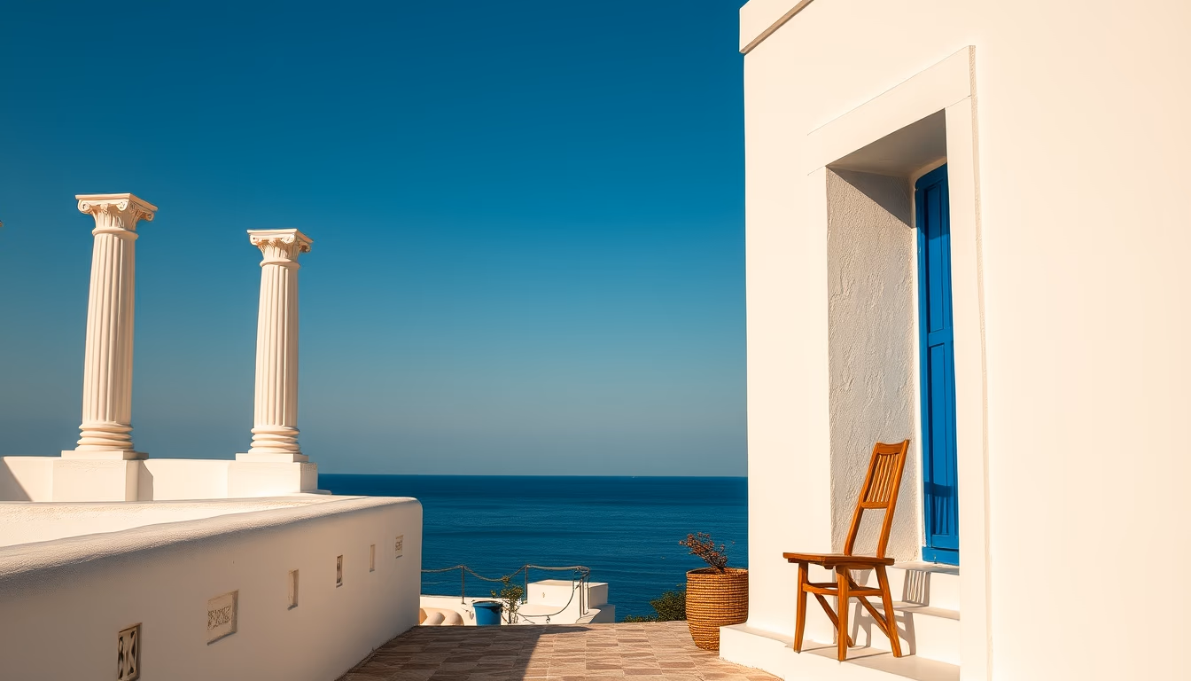 kouros greek in editorial style