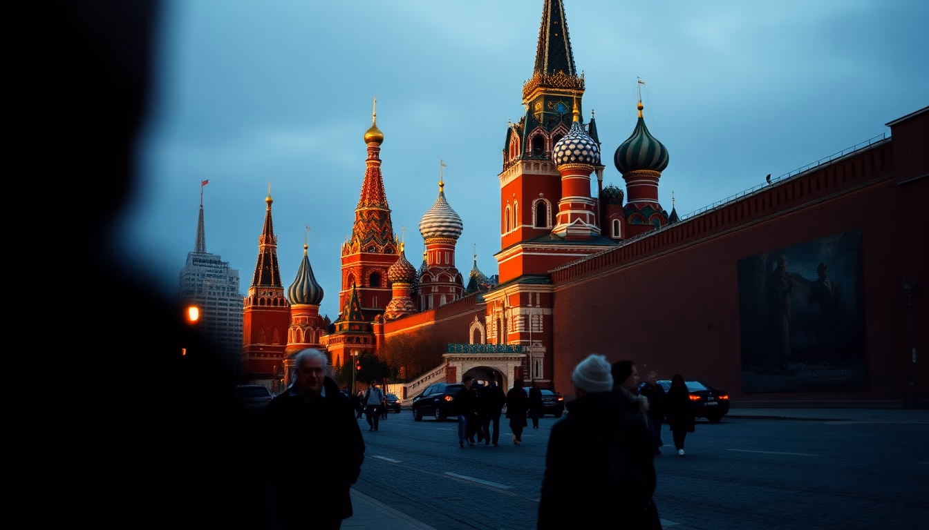 kremlin moscow towers in editorial style