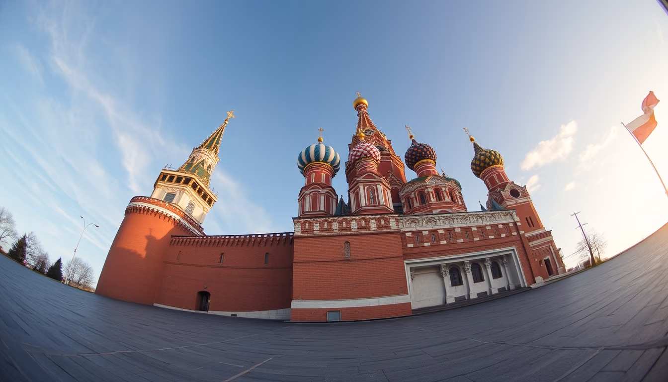 kremlin moscow towers in editorial style