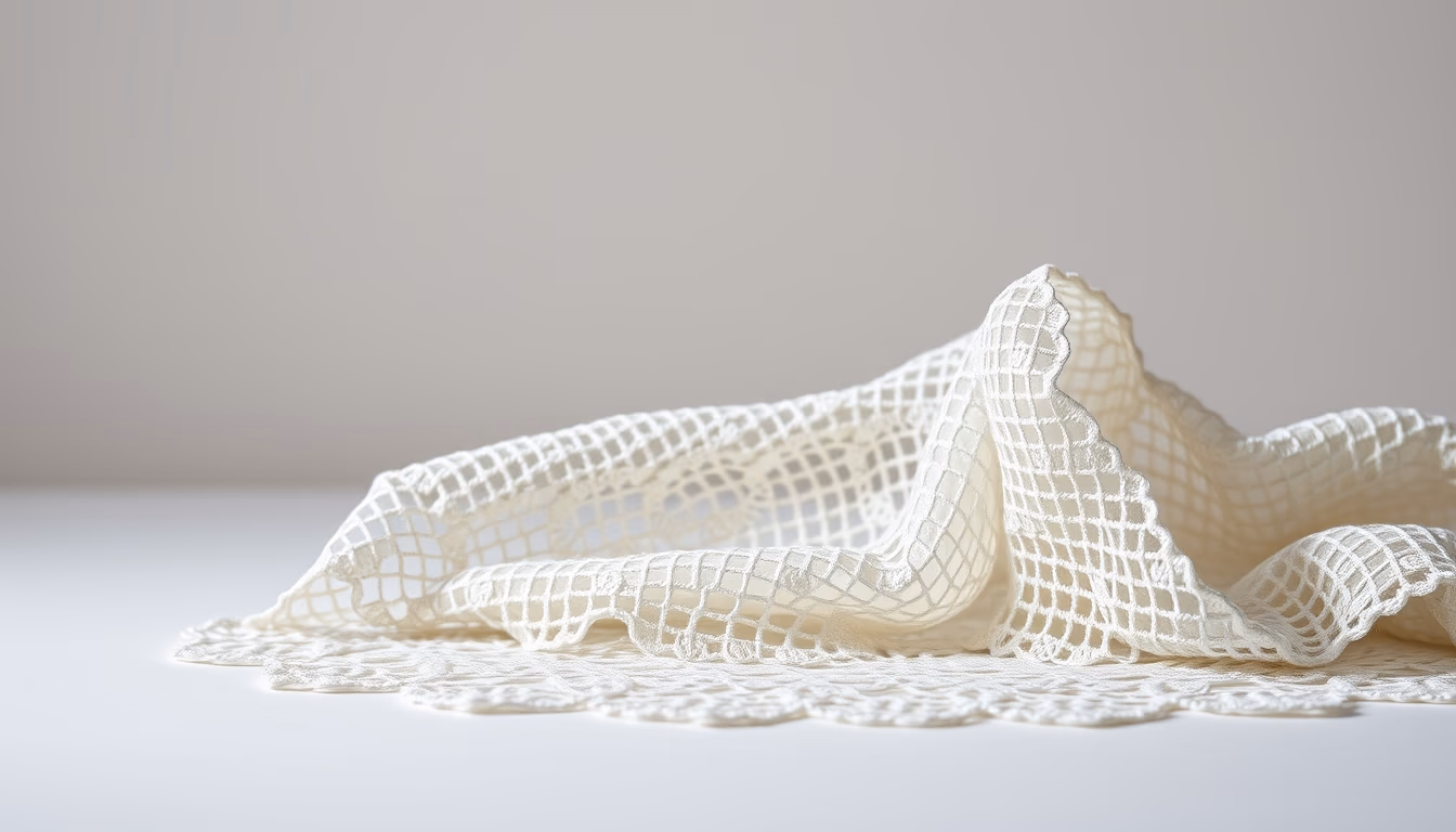 lacework antique tatting in editorial style