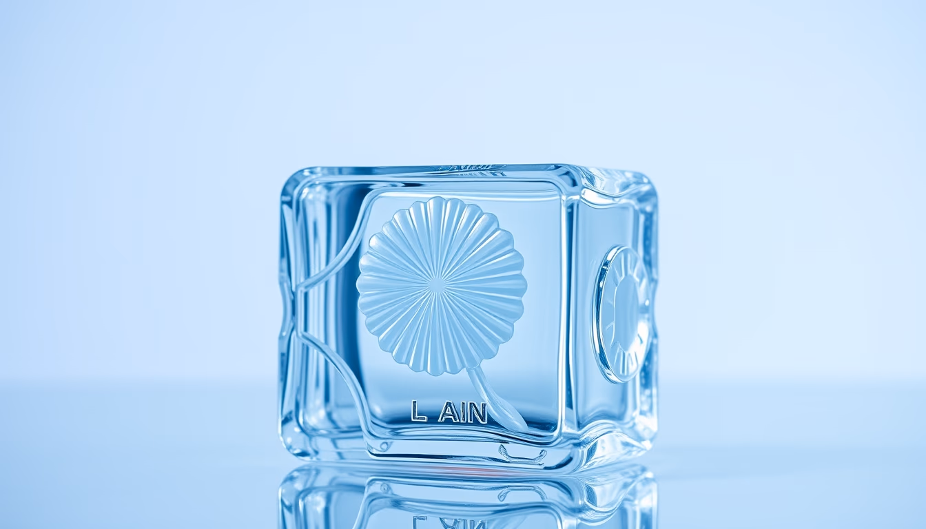 lalique crystal flacon in editorial style