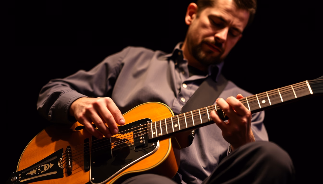 lap steel guitar in editorial style