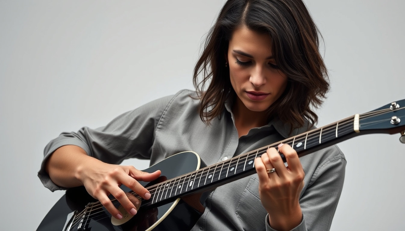 lap steel guitar in editorial style