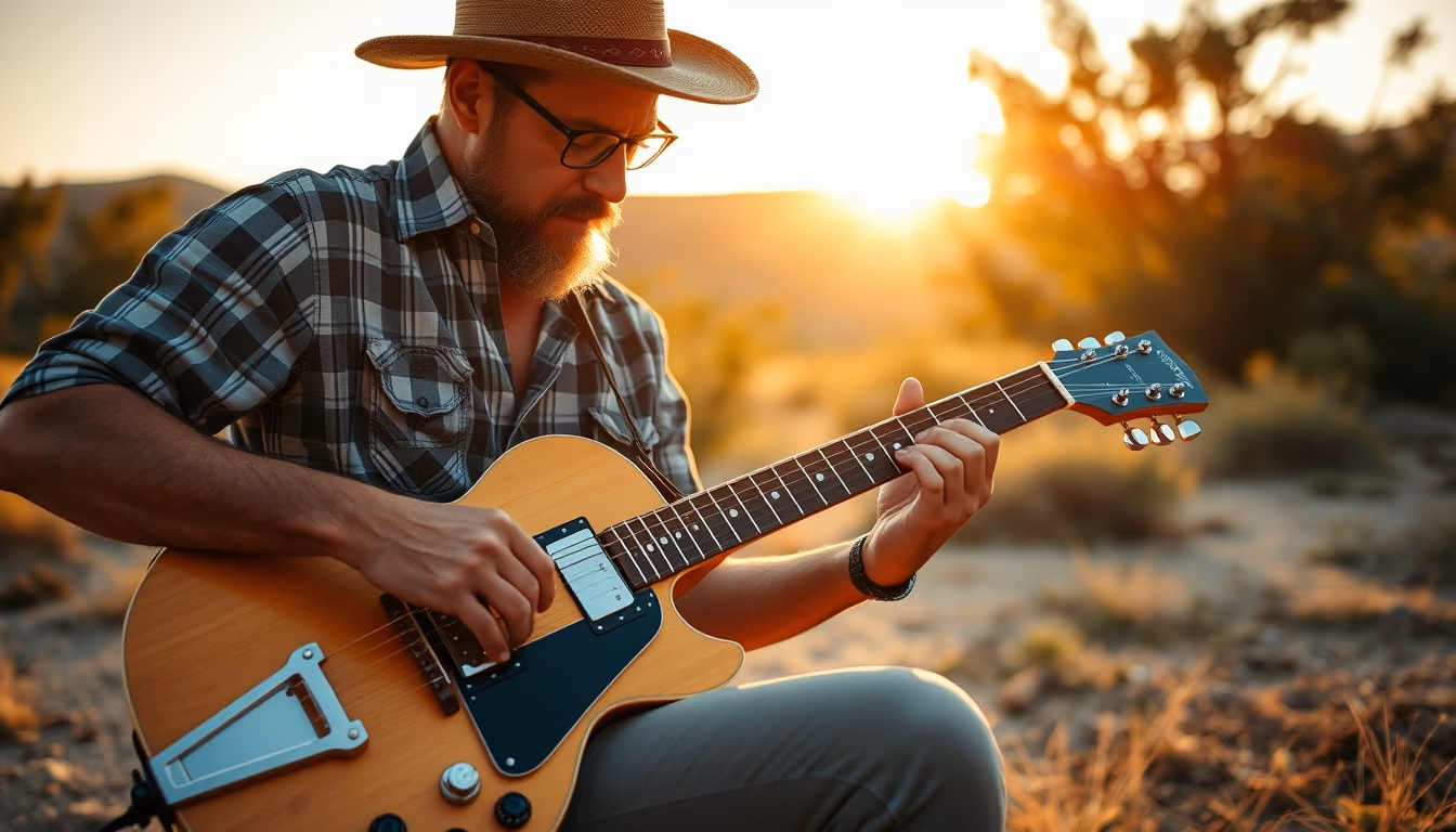 lap steel guitar in editorial style