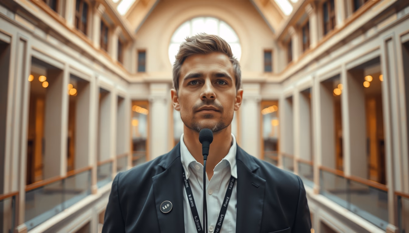 lapel mic clip in editorial style