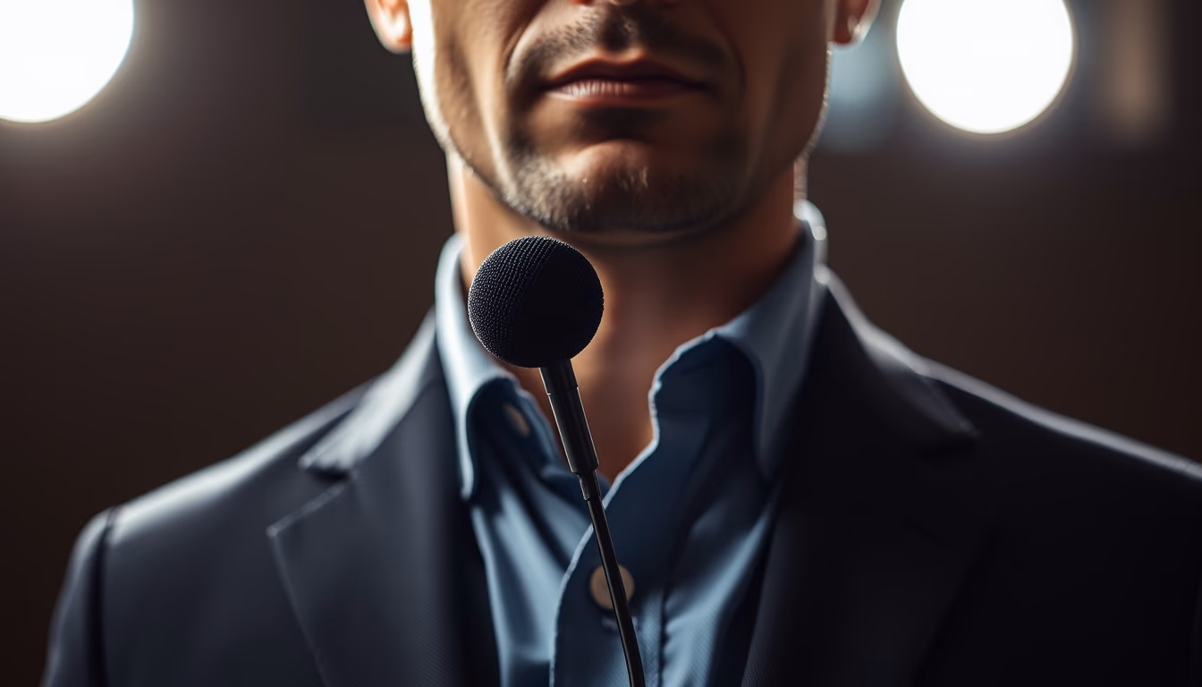 lapel mic clip in editorial style