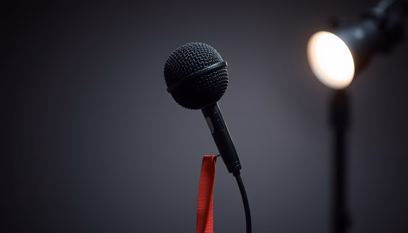 lapel mic clip in editorial style