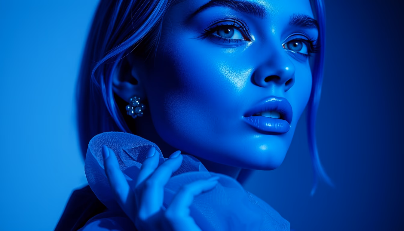 lapis lazuli blue in editorial style