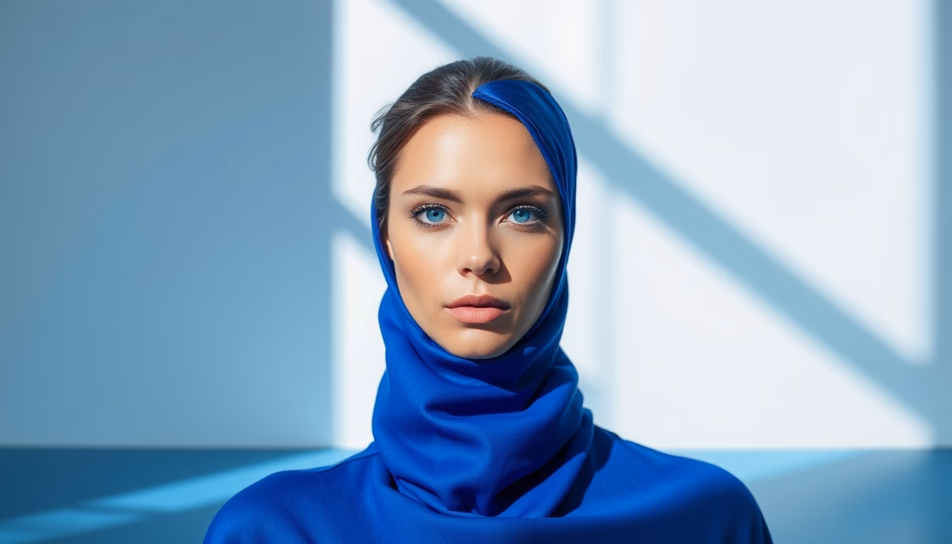 lapis lazuli blue in editorial style