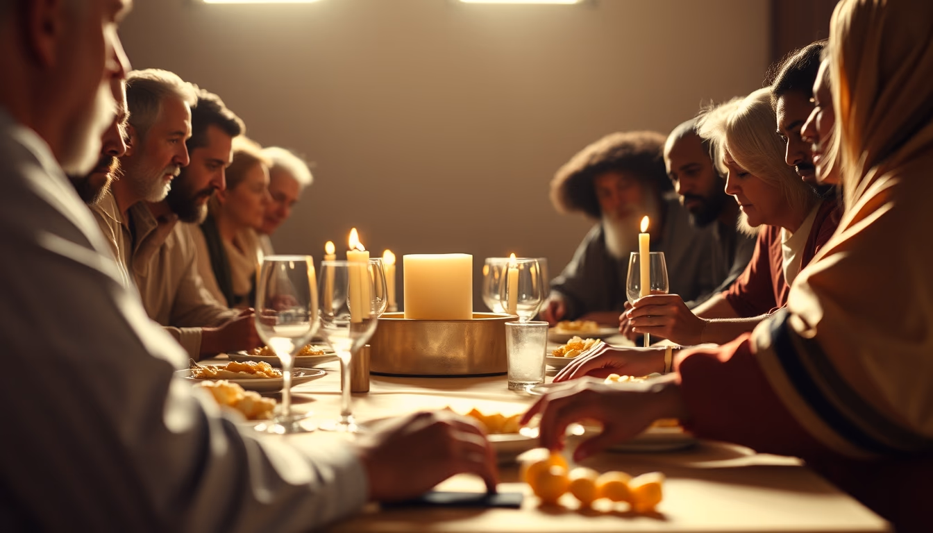 last supper detail in editorial style