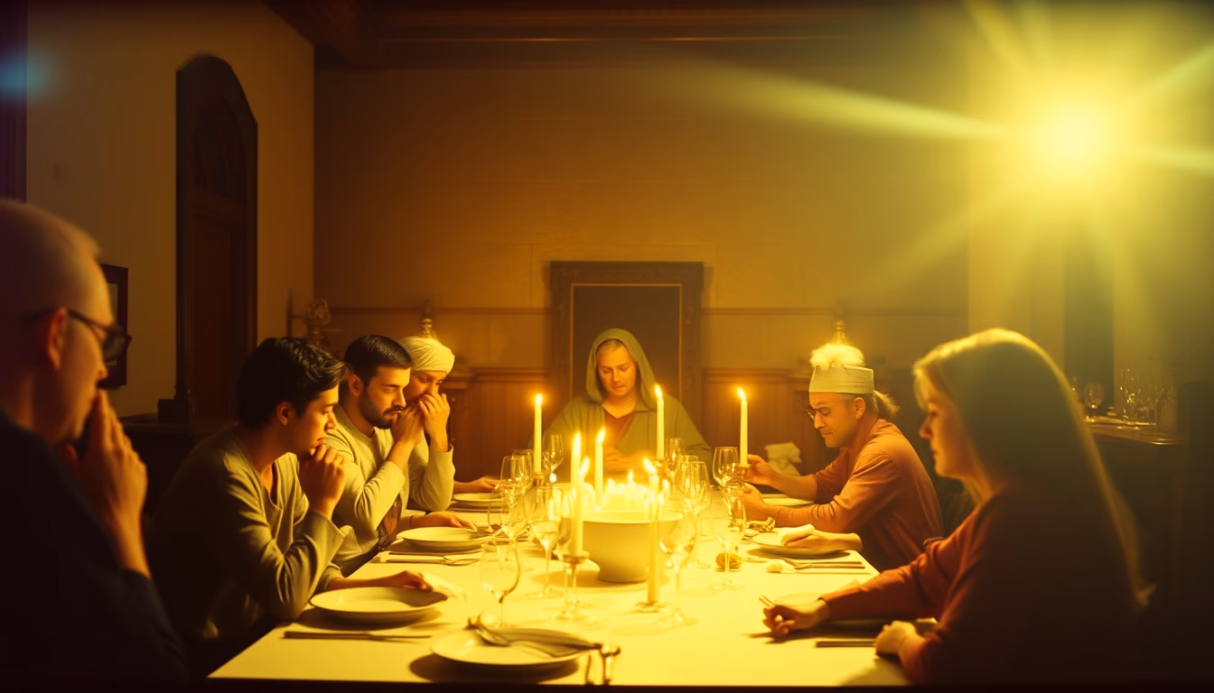 last supper detail in editorial style