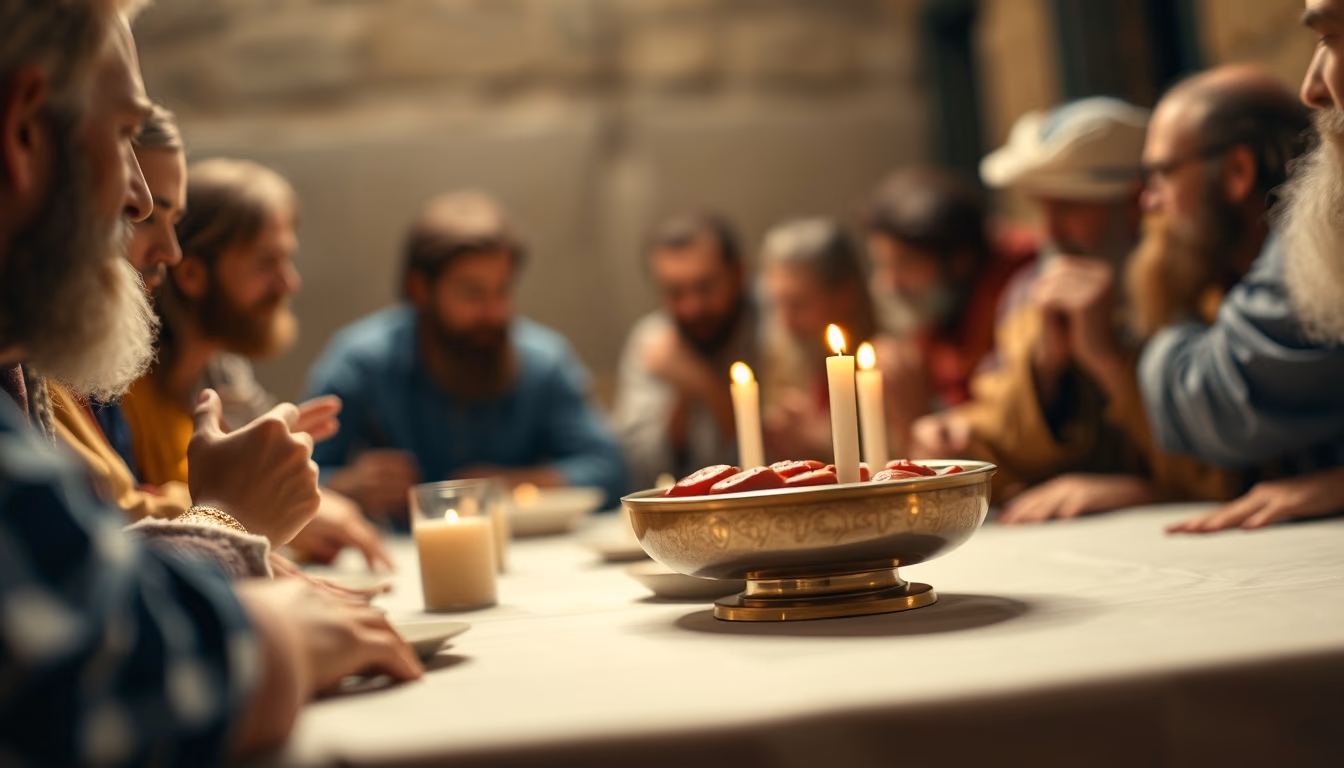 last supper detail in editorial style