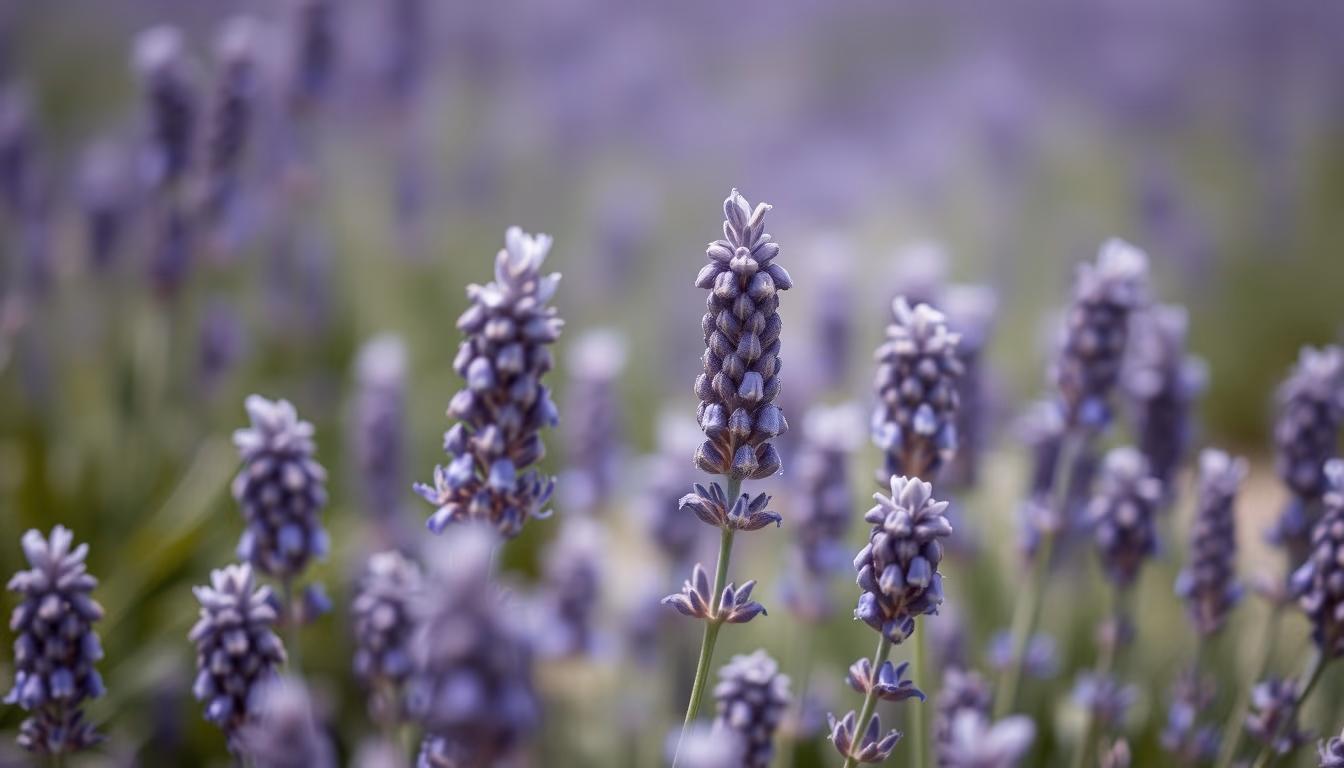 lavender field provence in editorial style